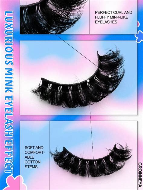 Faux Mink Lashes Fluffy Volume False Eyelashes Pairs Dramatic Wispy