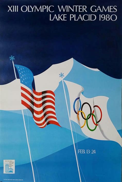 Original vintage poster XIII Olympic Winter games Lake Placid 1980