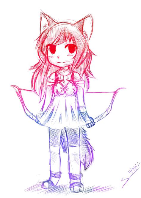 No Sketch Foxish Archer By Scorched Foxfire On Deviantart