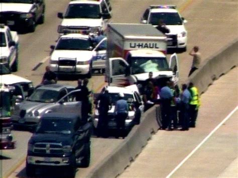 U Haul Truck Hits Houston Police Cruiser On Eastex Freeway Truck