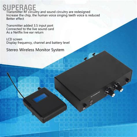 Superage ANLEON S2T ระบบจอภาพไร้สายสเตอริโอ 670-680Mhz เครื่องส่งสัญญาณ ...