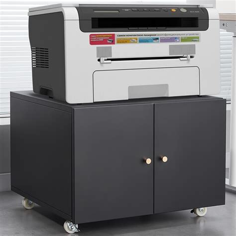 AISWORD Office furniture Copier Cabinet With 2 door steel copier stand mobile pedestal file ...