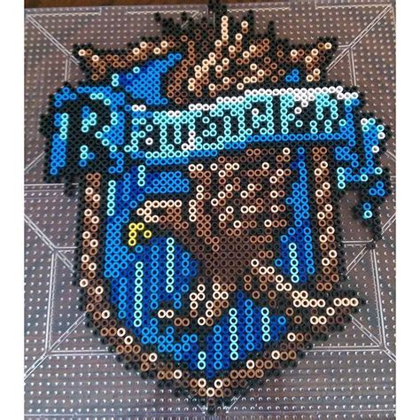 Hogwarts Slytherin House Crest Pixel Art Harry Potter Perler Beads Images