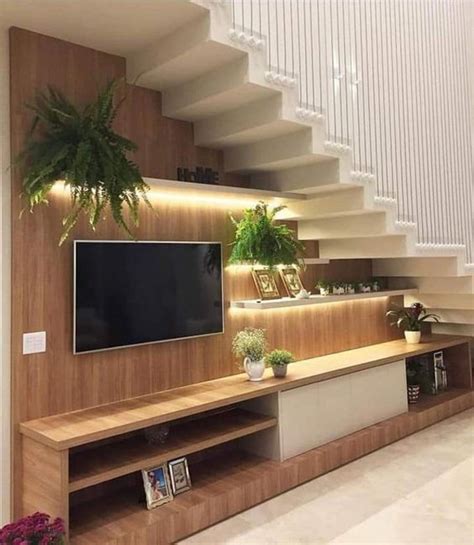 8 Cool TV Unit Design In Under The Stairs OBSiGeN