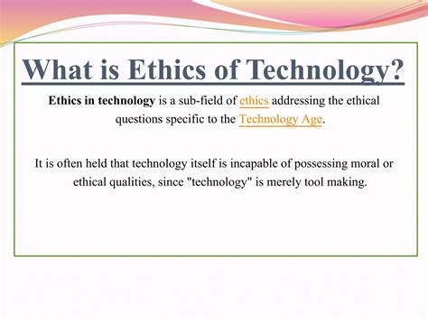 Ethics of technology | PPTX
