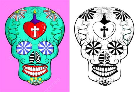 Mexican Sugar Skull Calavera Art Skeleton Vector Calavera Art