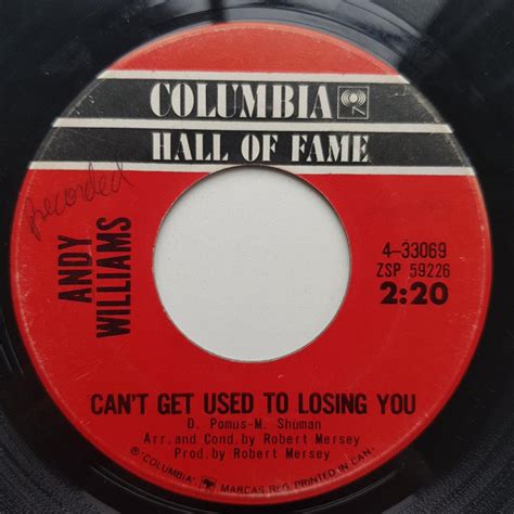 Andy Williams - Can't Get Used To Losing You (1963, Vinyl) | Discogs