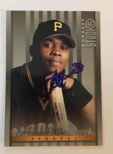 JERMAINE ALLENSWORTH 1997 DONRUSS STUDIO AUTOGRAPHED SIGNED AUTO