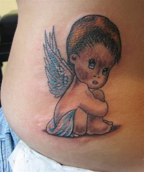 Black Baby Angels Tattoos