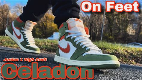 Jordan High Craft Celadon On Feet First Look Youtube