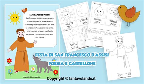 Festa di San Francesco d Assisi 4 ottobre attività schede disegni