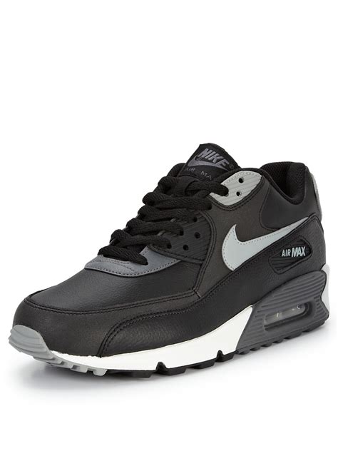 Nike Air Max 90 Essential Mens Trainers in Black for Men (black/grey ...