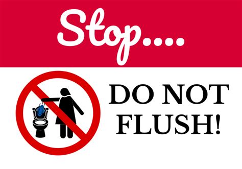 Do Not Flush Signs Templates For Your Bathroom Sign