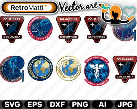 Star Trek Enterprise Emblems, Star Trek vector | Star trek enterprise ...