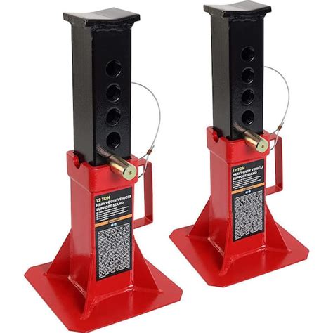 Big Red Ton Heavy Duty Jack Stands Pack Atz R The Home Depot