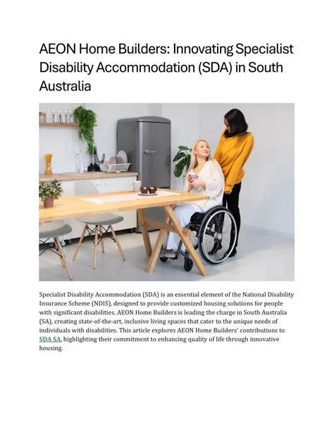 PPT AEON Home Builders Innovating Specialist Disability Accommodation