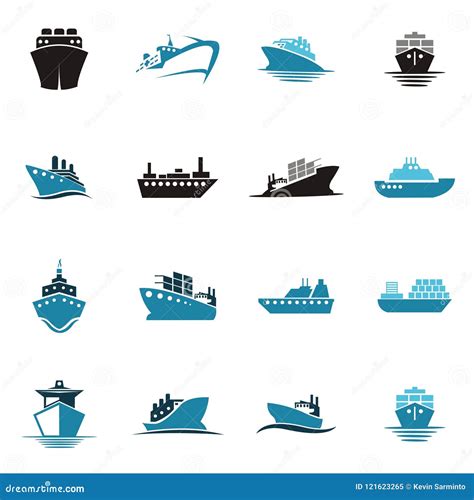 Sea Ship Cargo Vector Illustration Stock Vector Illustration Of