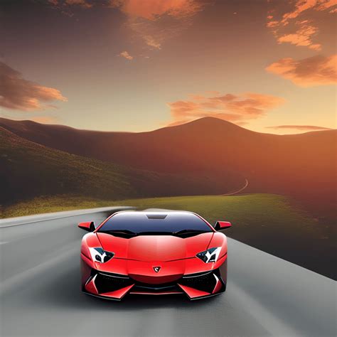 Lamborghini Aventador Driving Fast · Creative Fabrica