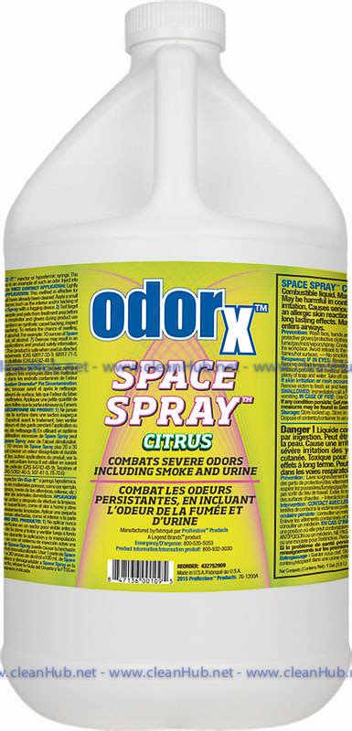 Pro Restore Odorx Space Spray Citrus Gallon Cleanhub Llc