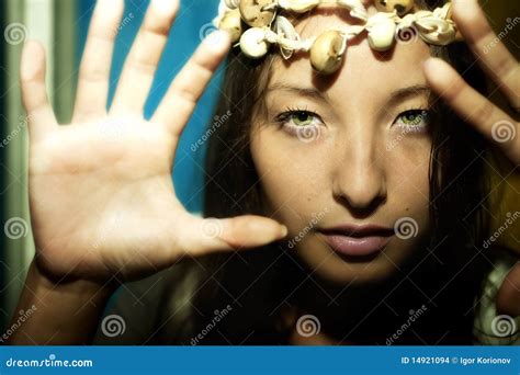 Sch Ner Junge Frau Brunette Stockfoto Bild Von Portr T Sch Nheit