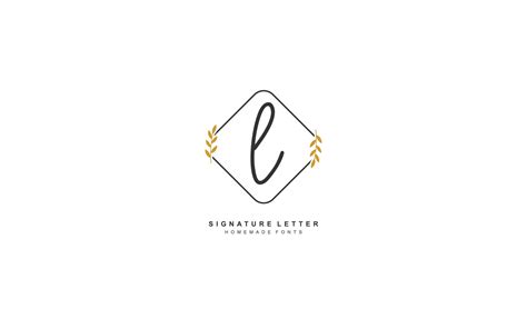 L Initial Letter Handwriting And Signature Logo A Concept With