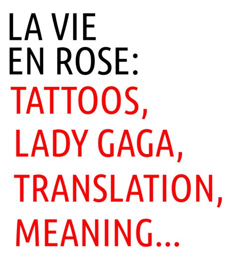 5 "La vie en rose" tattoo ideas (and their true meaning)