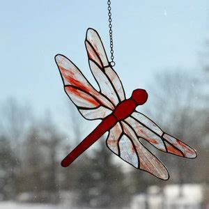 Stained Glass Dragonfly Sun Catcher Etsy