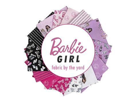 Barbie Cotton Fabric By The Yard Barbie Girl Collection By Riley Blake