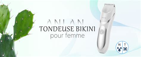 Rasoir Femme Anlan Tondeuse Bikini Intime Avec Affichage Led Epilateur