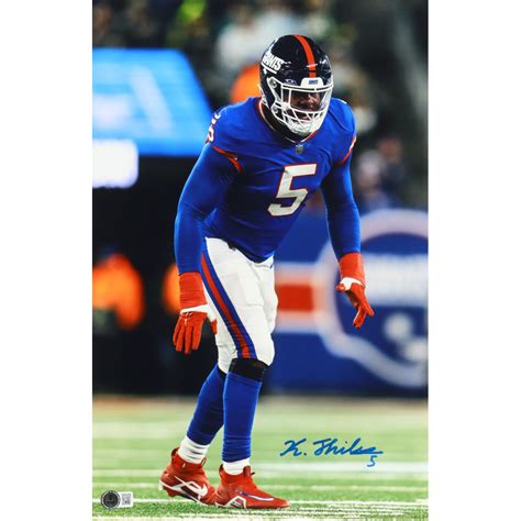 Kayvon Thibodeaux Signed Giants 11x17 Photo Beckett Pristine Auction