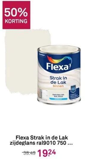 Flexa Strak In De Lak Zijdeglans Ral9010 750 Ml Watergedragen