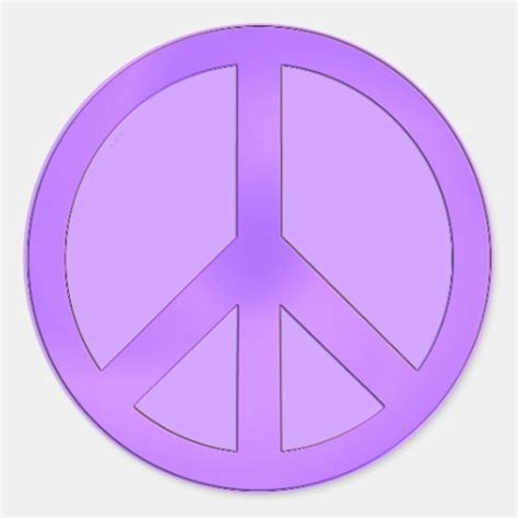 Purple Peace Sign Sticker | Zazzle