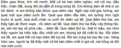 Soạn Bài Cô Bé Bán Diêm Ngữ Văn Lớp 8 Tập 1