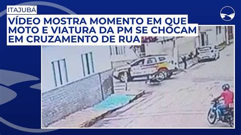 V Deo Mostra Momento Em Que Moto E Viatura Da Pm Se Chocam Em