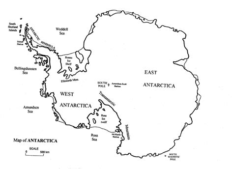 antarctica map outline - Antarctica Maps - Map Pictures