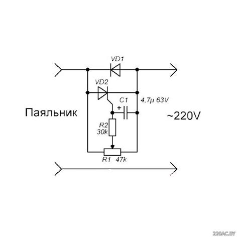 Регулятор напряжения для паяльника 220 В - Регуляторы и диммеры. Схемы ...