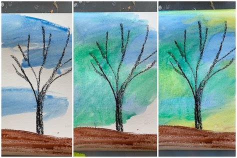 Monet Art Project for Kids: Impressionist Trees – Amy Bailey Art