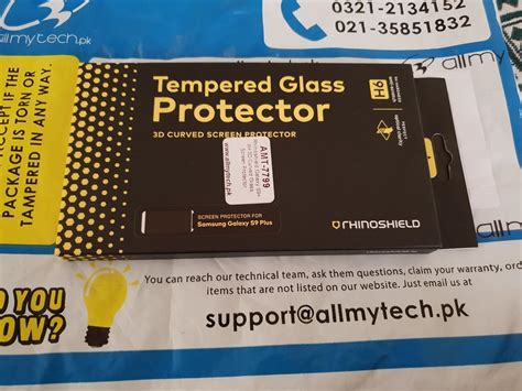 Original Rhinoshield Edge To Edge Tempered Glass For Samsung Galaxy S9 Plus In Pakistan