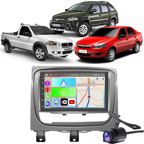 Kit Multim Dia Carplay Android Auto Palio Siena Strada Polegadas