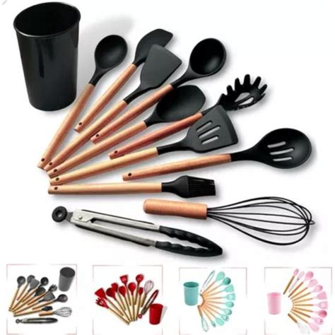 Conjunto De Colheres De Silicone - Jogo Colheres de Silicone Entrega Rápida - ATENA - Conjunto de ...