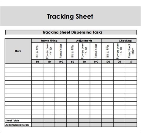 Printable Tracking Sheets Printable Word Searches