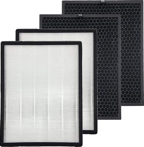 LV-PUR131 Compatible HEPA Filter Set, 2 HEPA Filters & 2 Activated ...