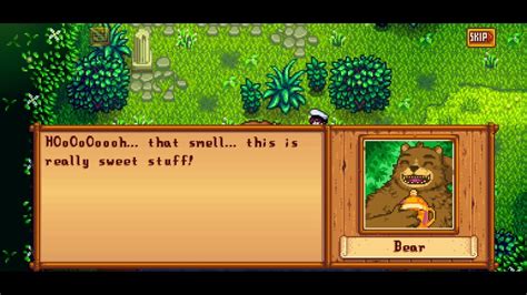 Meeting The Bear At Secret Woods — Stardew Valley Cutscene Youtube