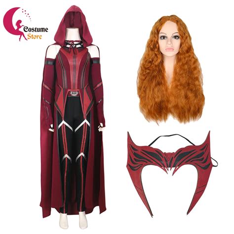 Wanda Maximoff Косплей Алая косплей костюм ведьмы наряды Хэллоуин ...