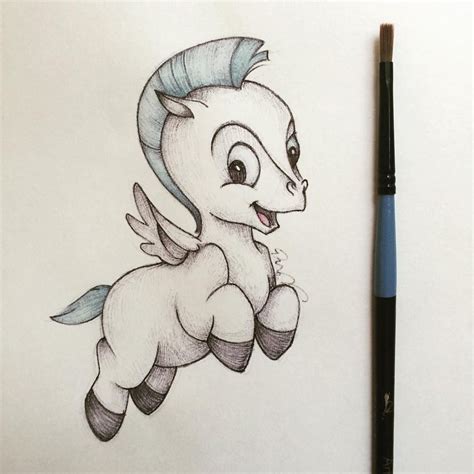 Pegasus [as a kid] (Drawing by PiperMiru @Instagram) #Hercules | Drawings, Drawing cartoon ...