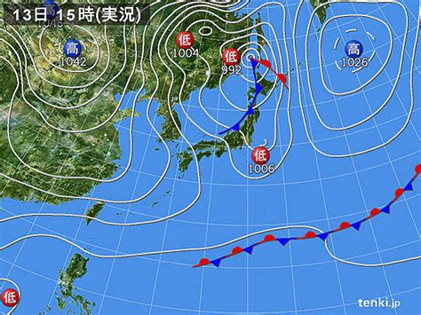 過去の実況天気図2022年12月13日 日本気象協会 Tenkijp