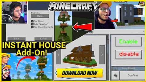 Instant House Add On In Minecraft Pe Instant House Mod For Minecraft