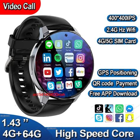 Global G Sim Smartwatch Z Funkcj Dzwonienia M Czyzn G Kamera Hd