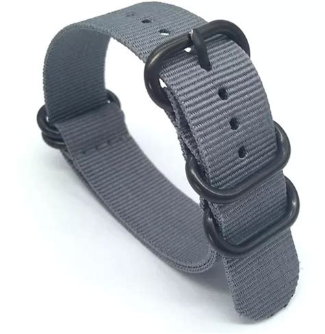 Pulseira Nato Zulu Action De Nylon Para Rel Gio E Smartwatch Cor Cinza