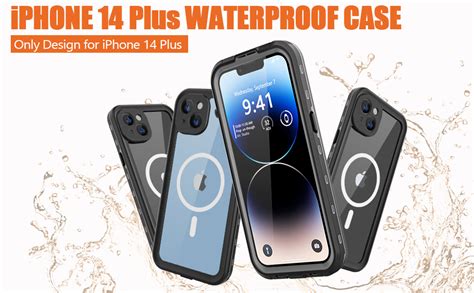 meritcase-iPhone 14 Plus Waterproof Case,Shockproof Dustproof Sturdy with Built-in Screen ...